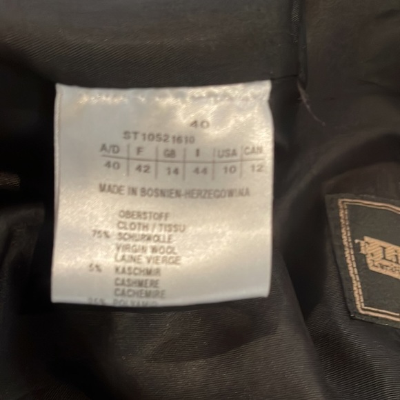 Steinbock 🔥SALE🔥Tyrol/Austria black and grey Cashmere and Virgen  Wool coat - Picture 14 of 14